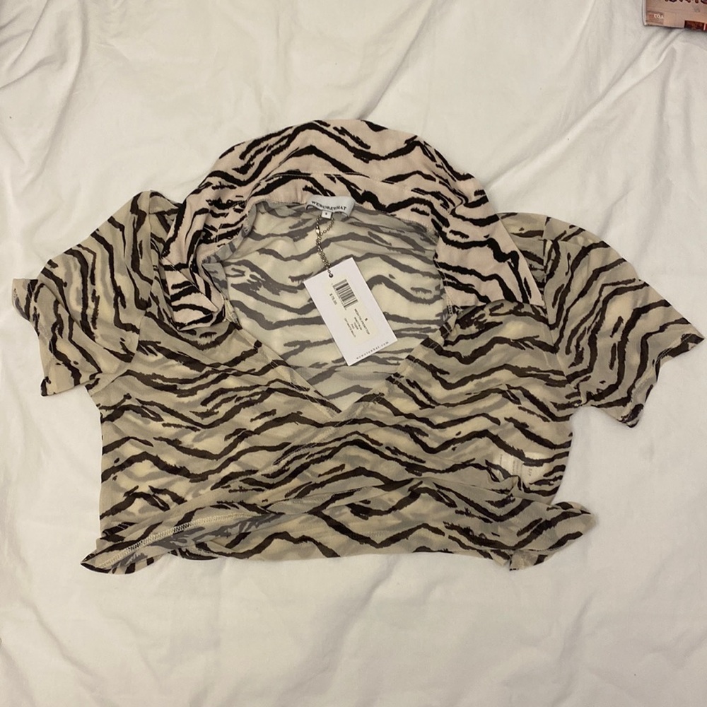 We wore what tie crop top- new with tags
